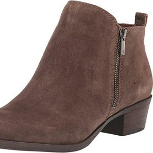 LUCKY BRAND DARK BROWN GENUINE SUEDE LK-BASEL ANKLE BOOTIES SIZE 7.5